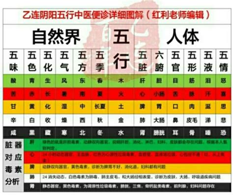 中醫五行歸類表|臺北榮民總醫院傳統醫學部